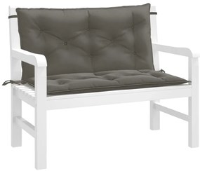 vidaXL Almofadões banco jardim 2pcs 100x50x7cm mesclado tecido