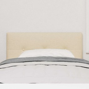 Cabeceira vidaXL Botão Almofadado Creme 90 cm Tecido