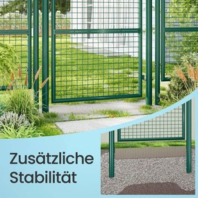 Portão de jardim, porta de jardim, aço galvanizado 106 x 6 x 170 cm Verde