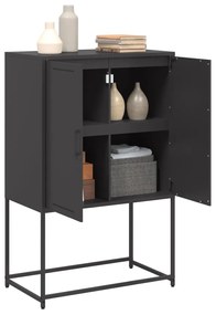 Aparador alto 68,5x38,5x107 cm aço preto