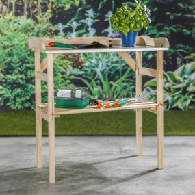 435229 HI Mesa de jardinagem 82x38x78 cm madeira