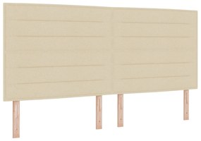 Cama de tecido creme vidaXL 200x200 cm