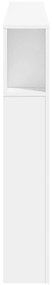 Cabeceira cama c/ LEDs 160x18,5x103,5 cm deriv. madeira branco