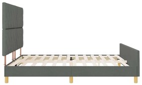 Estrutura de Cama vidaXL Cinza Escuro 180x200 cm de Tecido