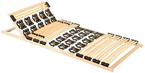 vidaXL Estrutura de cama com 38 ripas e cabeceira ajustável 80x200 cm
