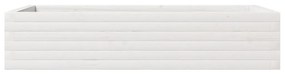 Vaso/floreira de jardim 110x60x23cm madeira pinho maciça branco