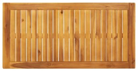 Mesa de jantar p/ jardim 110x55x75 cm madeira de acácia maciça