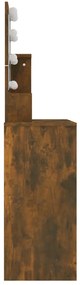 Toucador com LEDs 86,5x35x136 cm cor carvalho fumado