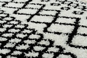 Tapete PROMO BERBER SAFI N9040 branco/preto Franjas berbere marroquino shaggy