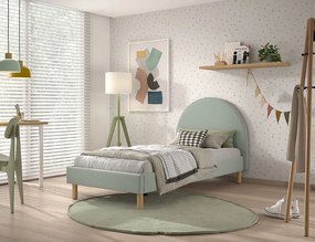 Cama Infantil MOON 90x200 + Estrado Verde Azeitona