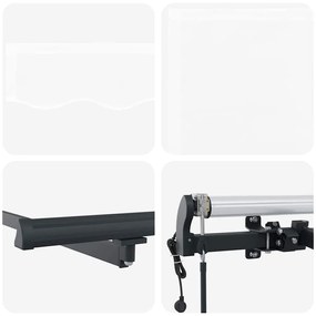 Toldo Retrátil Automático Branco 300 x 250 cm