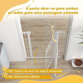 PawHut Barreira de Segurança para Cães Extensível 76-102 cm Barreira p