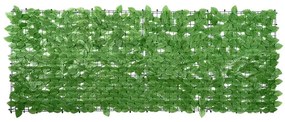 Tela de varanda com folhas verdes 200x75 cm