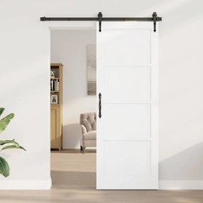 vidaXL Porta Interna "ORKDAL" Branca 78x211x4 cm Porta de Madeira Sólida de Pinheiro
