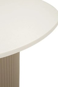 MESA DE CENTRO EM MÁRMORE ARTIFICIAL FRANKFURT 46X48X39 CM CINZENTO E BRANCO