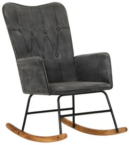 339686 vidaXL Cadeira de baloiço lona vintage preto