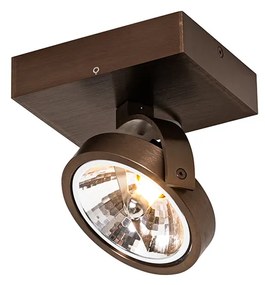 Foco de teto design bronze escuro rotativo e inclinável - Go