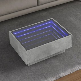 Mesa de centro c/ LEDs 70x50x30 cm derivados de madeira