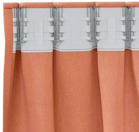 Cortinas com cortinas 2 pcs Terracota 140 x 140 cm Poliéster