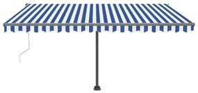 Toldo automático independente 400x300 cm azul e branco