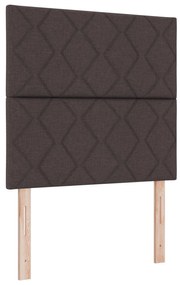 Cama vidaXL Castanho Escuro 90x200 cm em Tecido