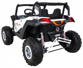 Buggy elétrico para Crianças 24V 4x4 2 Lugares UTV-MX Rodas de EVA, Assento de couro Branco