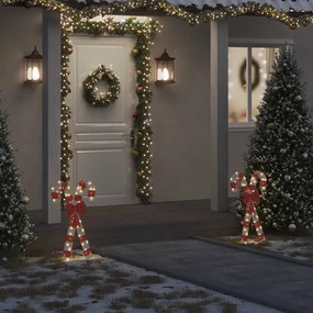 Decoração de Natal bengala doce 50 LED branco quente