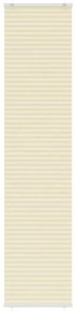 vidaXL Creme Plissada Cega 50x200 cm Largura Tecido 49,4 cm Poliéster