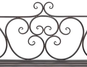 Banco de jardim 132 cm aço antigo castanho