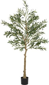Oliveira artificial de 150 cm, planta artificial para interior, planta decorativa para a casa, escritório, sala de estar e quarto verde