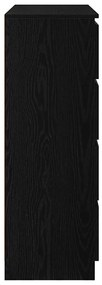 Aparador 100x35x99 cm derivados de madeira carvalho preto
