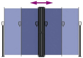 Toldo lateral retrátil 160x600 cm azul