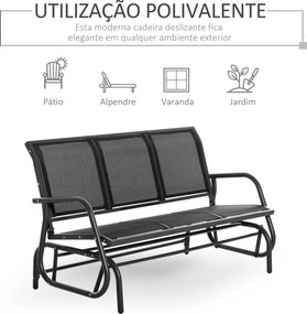 Banco de Balanço para Jardim de 3 Lugares Banco de Baloiço para Exteri