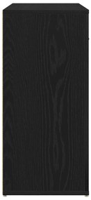 Buffet vidaXL Carvalho Preto 80x33x70 cm Madeira de engenharia