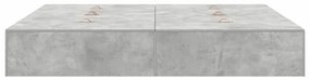 Estrado de Cama Cinza Concreto 180x200 cm