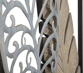 DECORAÇÃO DE PAREDE FOGLIE -B- 30,5X2,5X99,5 CM DOURADO E PRATEADO