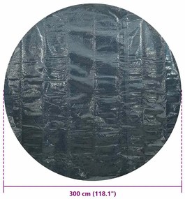 Película p/ piscina PE solar flutuante 300 cm preto e azul