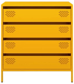 Aparador 68x39x73,5 cm aço laminado a frio amarelo mostarda