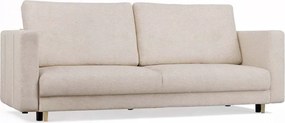 Sofá-cama Mandeville 353, Cama com arrumação, Bege, 90x221x98cm, Pernas: Madeira