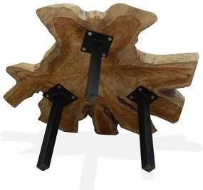 Mesa de centro em madeira de teca genuína 80x70x38 cm