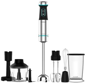 Varinha mágica de 1200 W Power TitanBlack 1200 XL PerfectCream&amp;Crush, Lâmina de 4 folhas, pé XL, proteção antissalpicos, Inlcui picador com lâmina, ba