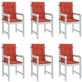 vidaXL Almofadões lombares p/ cadeiras 6pcs 100x50x4cm mesclado tecido