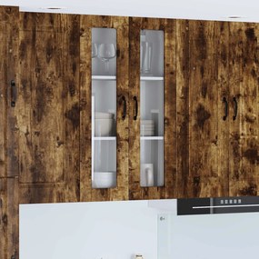 vidaXL Armário de Cozinha com porta Carvalho Defumado 60 x 31 x 100 cm