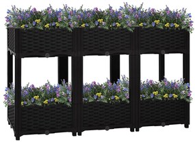 vidaXL Canteiro elevado 120x40x71 cm polipropileno