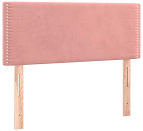 Cama com molas/colchão 80x200 cm veludo rosa
