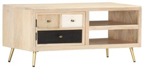 vidaXL Mesa de centro 90x45x40 cm madeira de mangueira maciça