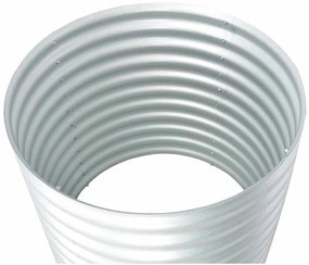 Canteiro/vaso elevado aço galvanizado 80x80x81 cm prateado