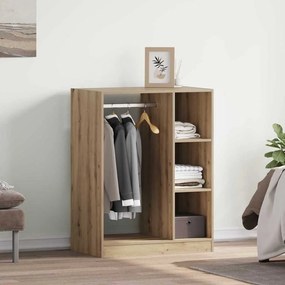 vidaXL Guarda-roupa com prateleira carvalho artisiano 77 x 48 x 102 cm