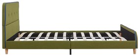 Estrutura de cama 140x200 cm tecido verde