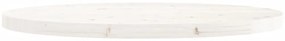 Tampo de mesa redondo Ø90x3 cm madeira de pinho maciça branco